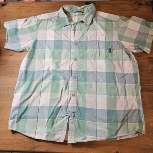 Columbia Men's Plaid Short Sleeve Button Up Shirt Size XXL